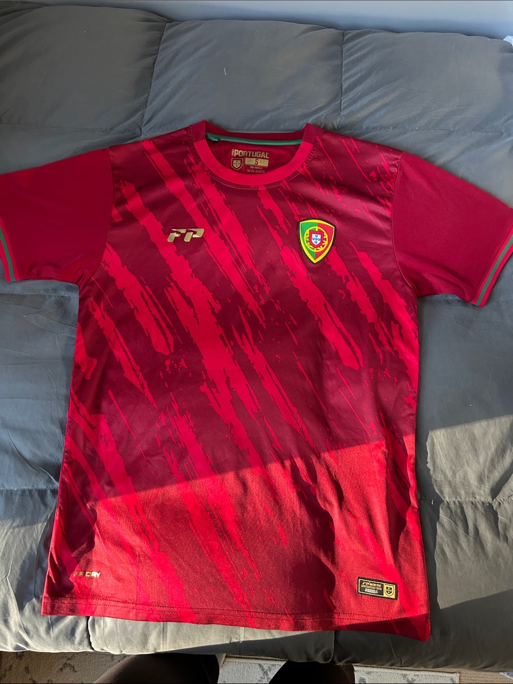 Portugal Red Soccer Jersey - Official Crest